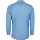 Hellblaues Langarm Diensthemd mit Tunnel & abnehmbaren Schulterklappen, Gr. XL