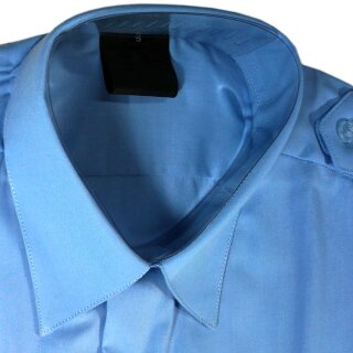Hellblaues Kurzarm Diensthemd mit Tunnel & abnehmbaren Schulterklappen Gr. XL