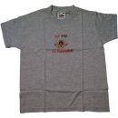 Kinder T-Shirt, graumeliert, Frontaufdruck "Ich will zur Feuerwehr" 116