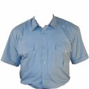 Hellblaues Diensthemd, Kurzarm, ohne Schulterklappen S (37/38)